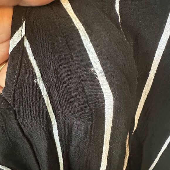 ASOS Cami Slip V Neckline Spaghetti Straps Side Slit Stripe Flowy Midi Dress 12 - Picture 10 of 12